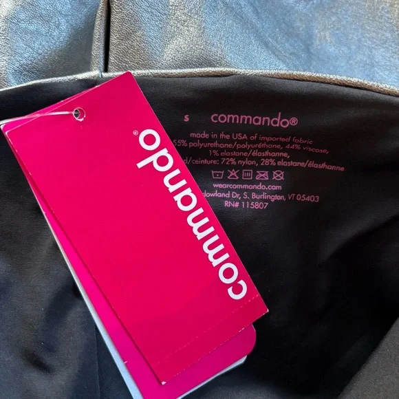 Commando Faux Leather Legging Metallic Silver Platinum NWT - Picture 7 of 7